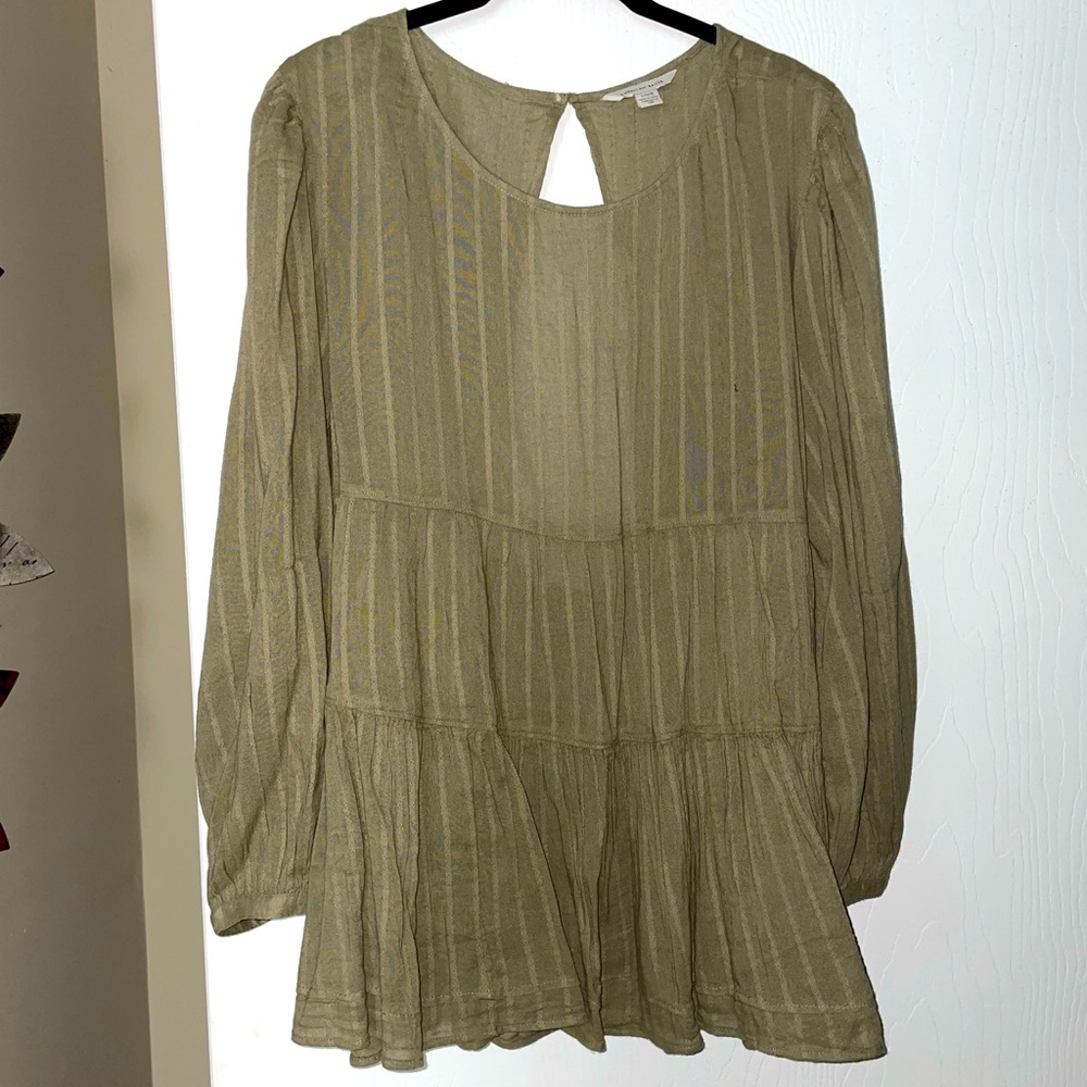 Olive green tunic open back